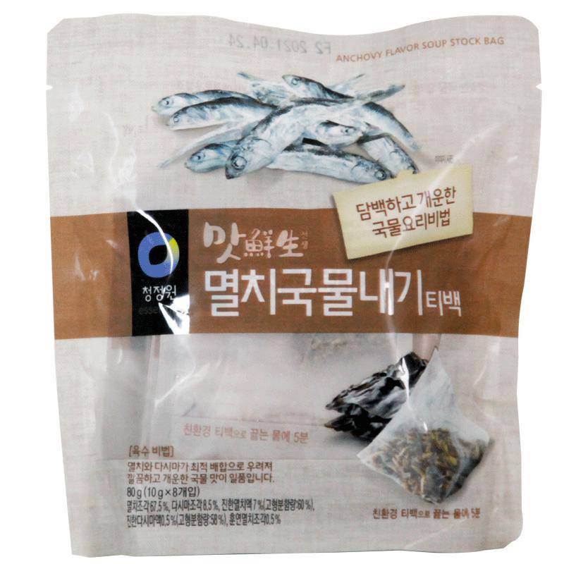 清淨園韓式小魚乾湯包청정원맛선생멸치국물내기티백10g/8包